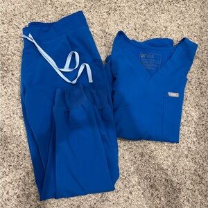 Figs Women's Blue Scrub Set